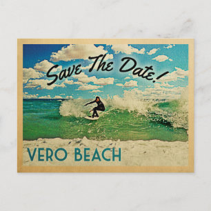 Vero Beach Spara Datum Florida Surfing Meddelande Vykort
