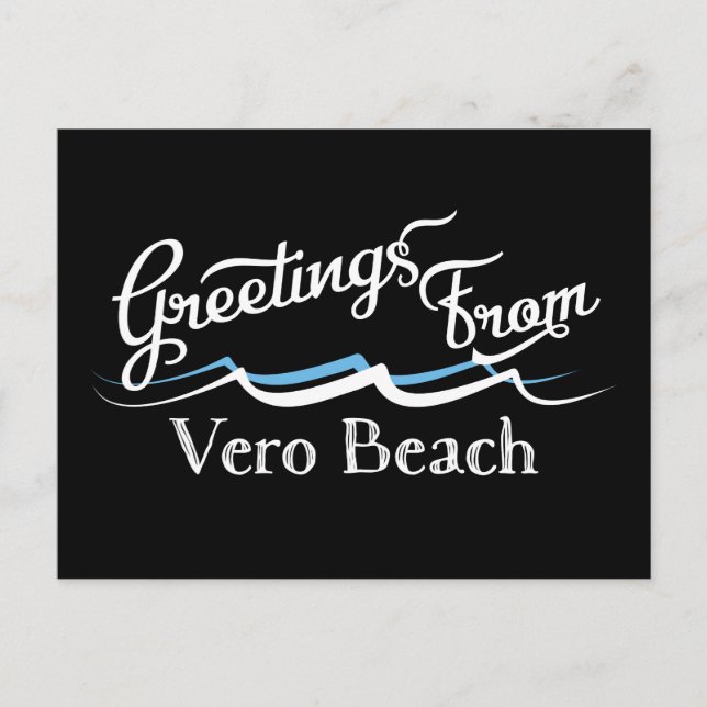 Vero Beach Vatten Vinkarare Vykort (Framsida)