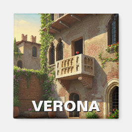 Verona Balcony Italien Travel Magnet