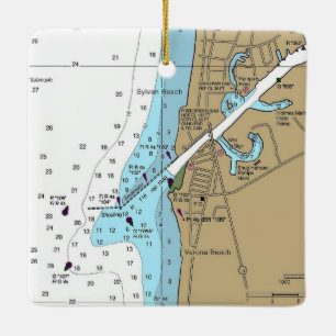 Verona Beach Sjö Oneida-diagram Julgransprydnad Keramik