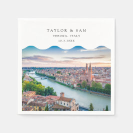 Verona Bröllop Italien Photo Cocktail Napkins Pappersservett