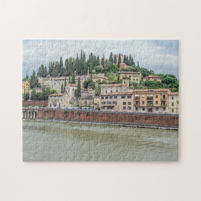 Verona Castel San Pietro puzzle Pussel (Horisontell)