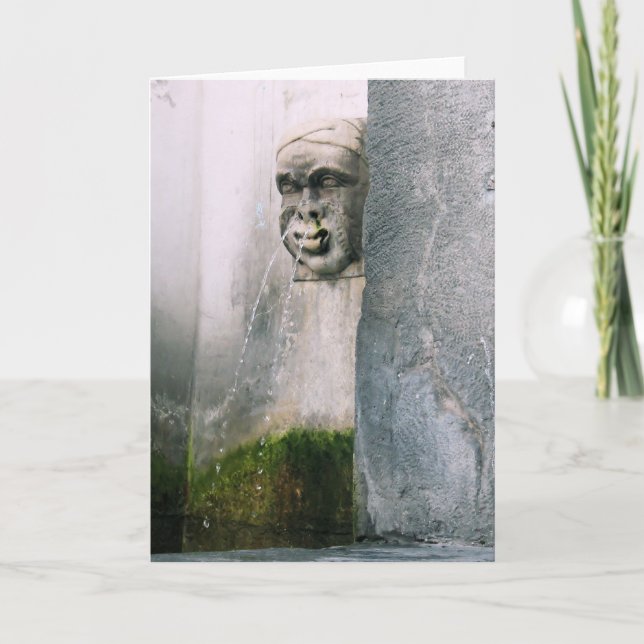 Verona Fontän - Tomt invändigt gratulationskort Kort (Framsida)