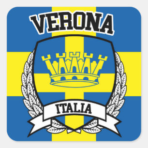 Verona Fyrkantigt Klistermärke