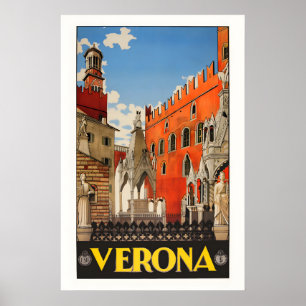 Verona Italien 1938 - Vintage Stil Resaaffisch Pos Poster