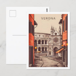 Verona Italien Berömd Travel Ställe Vykort
