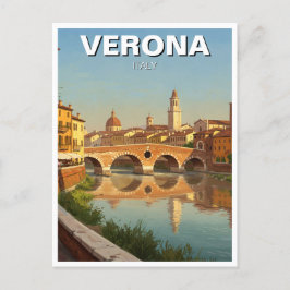 Verona Italien Bridge Travel Vykort
