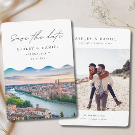 Verona Italien Bröllop Spara datum Inbjudningar