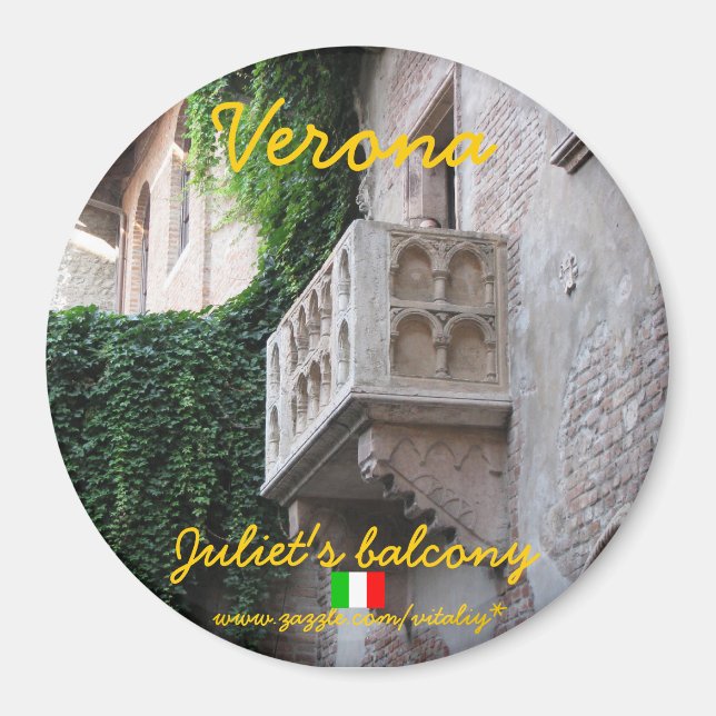 Verona Italien Juliets balkony magnet-design Magnet (Framsidan)