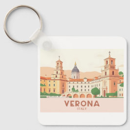 Verona Italien Pastel Travel - Juliets Balcony Nyckelring