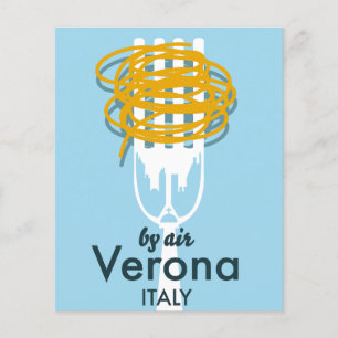 Verona Italien resa genom luften retro reseaffisch Flygblad