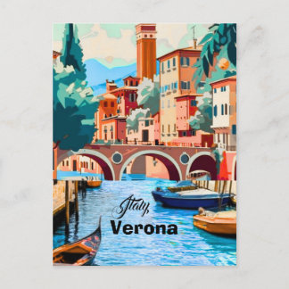 Verona Italien Reseminnestid Reskort Konst, Italie Vykort