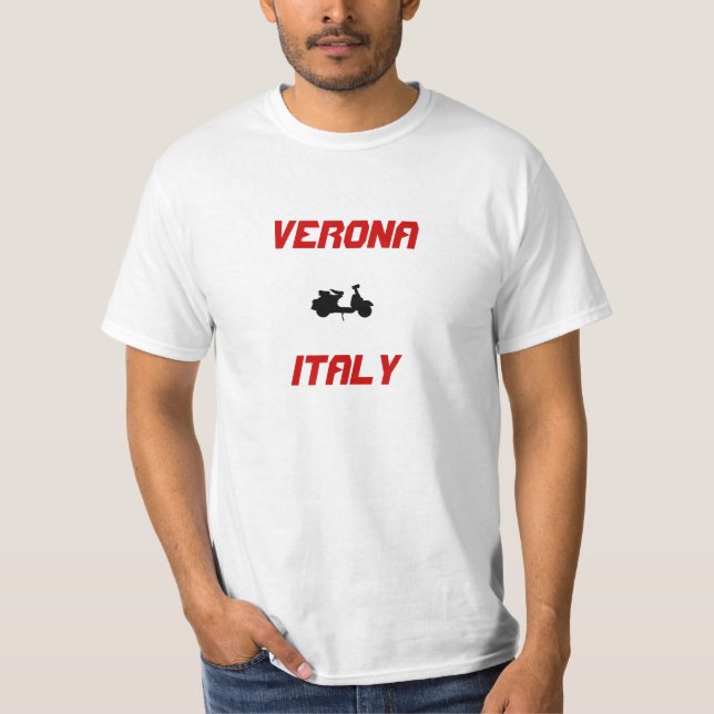 Verona, Italien Scooter Tee (Framsida)