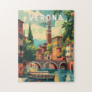 Verona Italien Travel Art Vintage Pussel