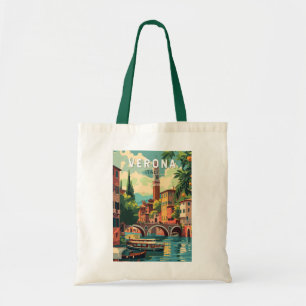 Verona Italien Travel Art Vintage Tygkasse