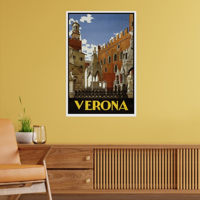 VERONA ITALIEN VINTAGE AFFISCH (Vardagsrum 2)