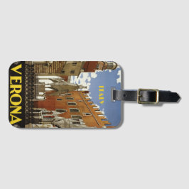 VERONA ITALIEN VINTAGE RESOR POSTER BAGAGEBRICKA