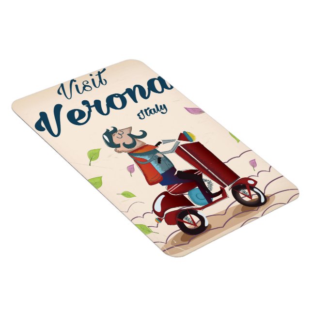 Verona Italiensk scooter reseskylt Magnet (Högersidan)