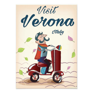 Verona Italienska skotska reseaffisch Fototryck