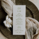 VERONA Moss Grönt Bröllop Meny<br><div class="desc">VERONA Moss-Grönten,  Middag-inställningsdocka,  bröllop-menyn. Funktioner,  Moss Grönt Typografi,  ljusbeige färg bakgrund och uppgifter om vilda blommor.</div>