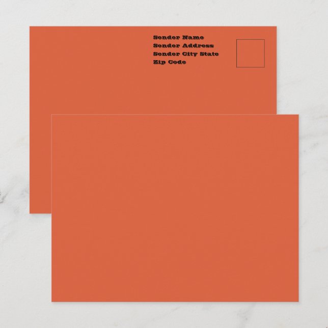 Verona Solnedgång Orange Enfärgad Vykort (Fram/baksida)
