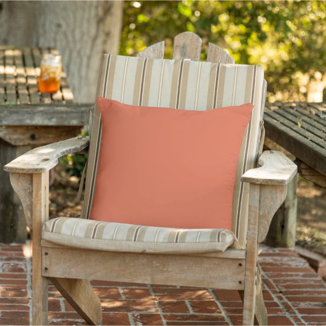 Verona Sunset Orange Solid Färg Kudde (Stol)