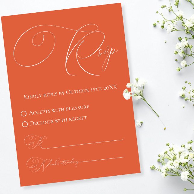 Verona Sunset RSVP-svarskort OSA Kort (Verona Sunset RSVP Response Card)