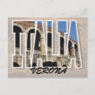 Verona, vykort för Italien
