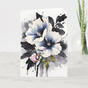 Veronica - Akvarellblommor Kort