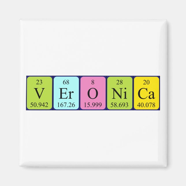 Veronica Periodisk magnet bord namn (Framsidan)