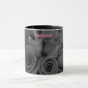 VERONICA ~ Personlig Röd ros Buds Photograph ~ Mugg