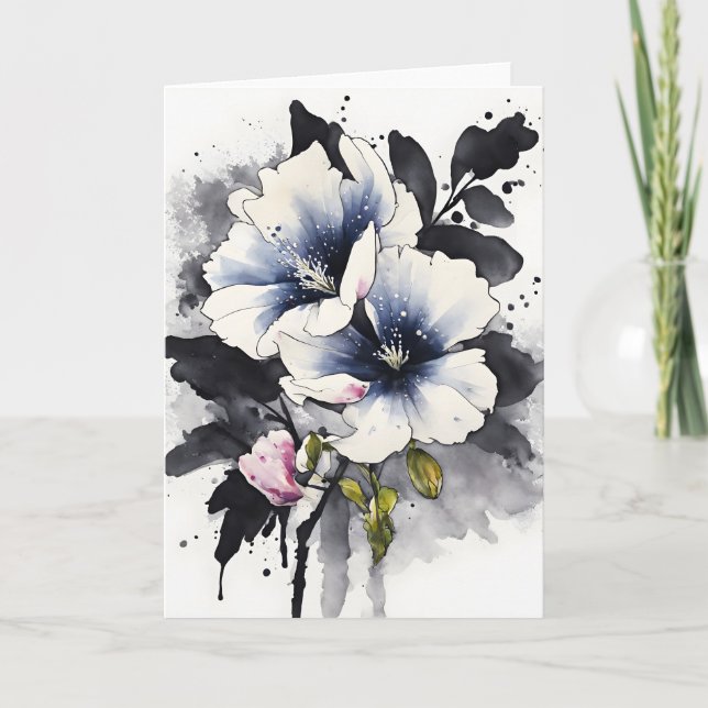 Veronica - Watercolor flowers Kort (Framsida)