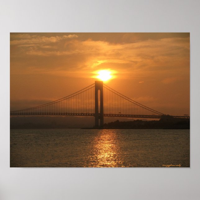 Verrazano bridge från Brooklyn till Staten Island Poster (Framsidan)
