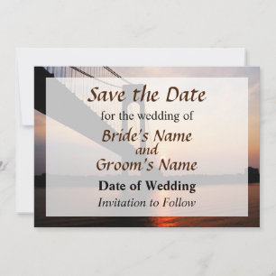 Verrazano Bridge på Dawn Save Date Spara Datumet