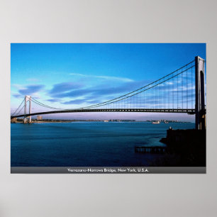 Verrazano-Trångt pass överbryggar, New York, USA Poster