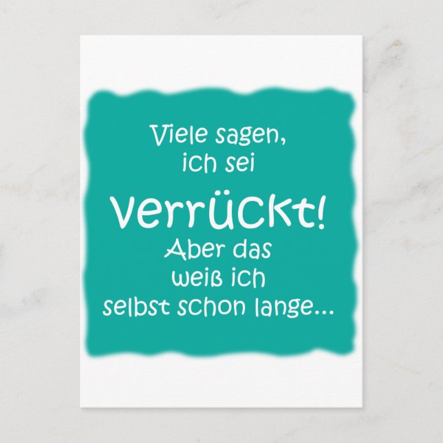 Verrückt! Vykort (Framsida)