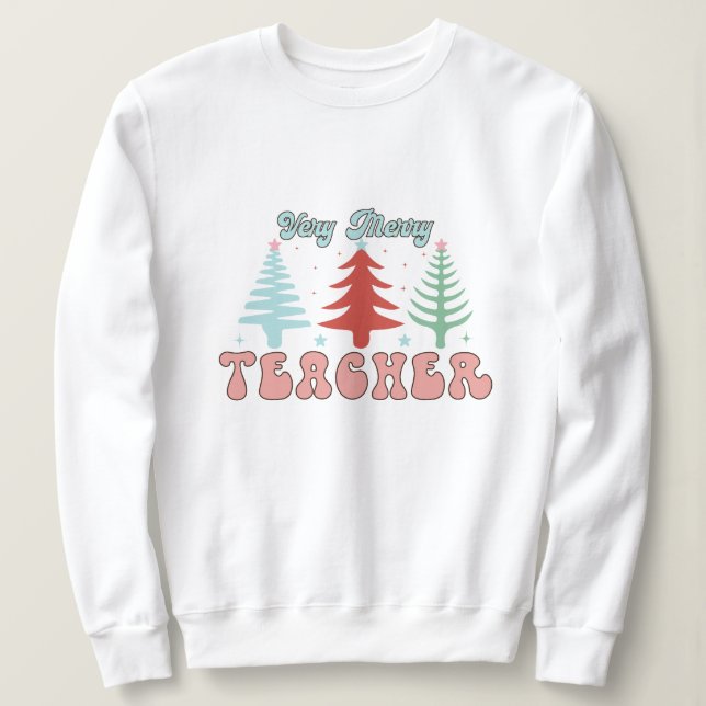 Verry Merry-lärarchristmas sweatshirt T Shirt (Design framsida)