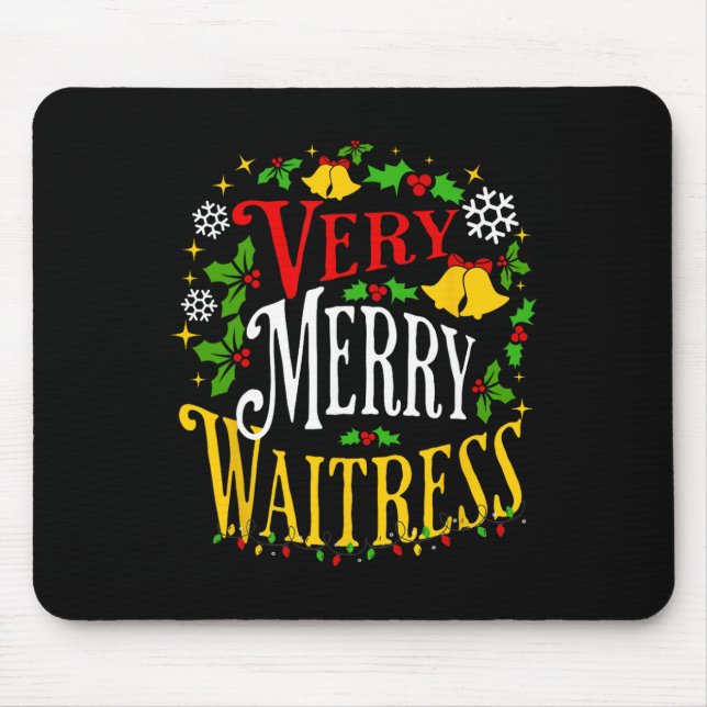 Verry Merry Waitress jul-Helgdag Server Paja Musmatta (Framsidan)