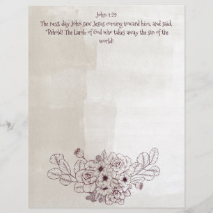 vers John 1:29 /Lamb of God Brevhuvud
