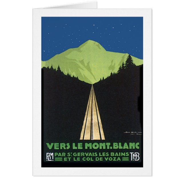 Vers Le Mont. Blanc Hälsningskort (Framsidan)