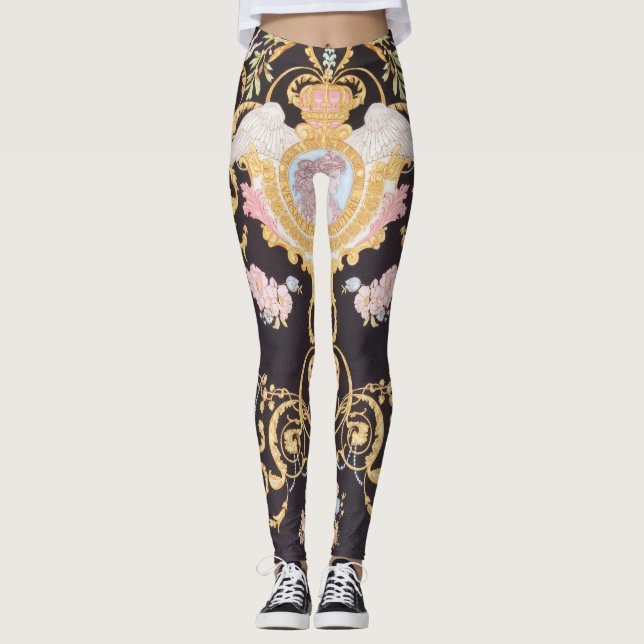 Versace Angel Collection mönster Leggings (Framsida)
