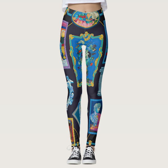 Versace picasso Collection mönster Leggings (Framsida)