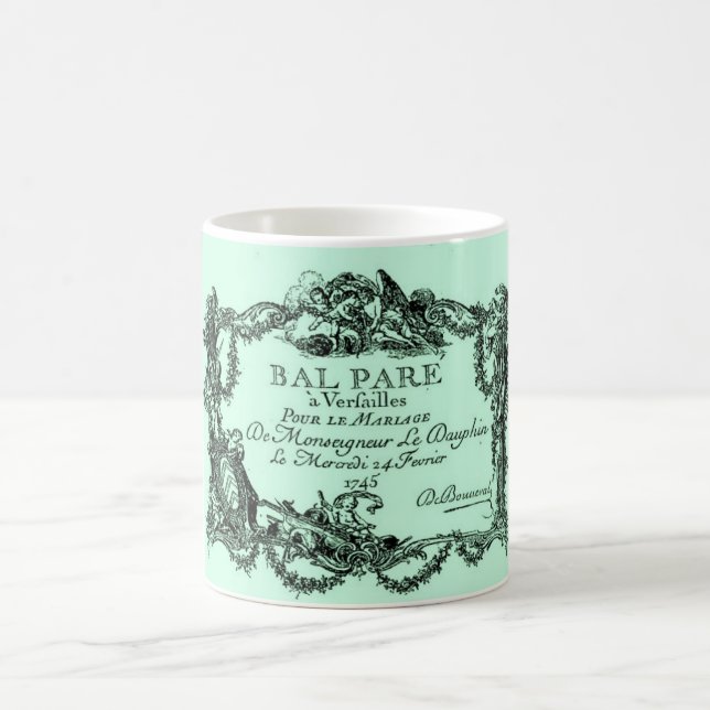 Versailles – Billet d'entrée du mariage – 1745 Kaffemugg (Center)