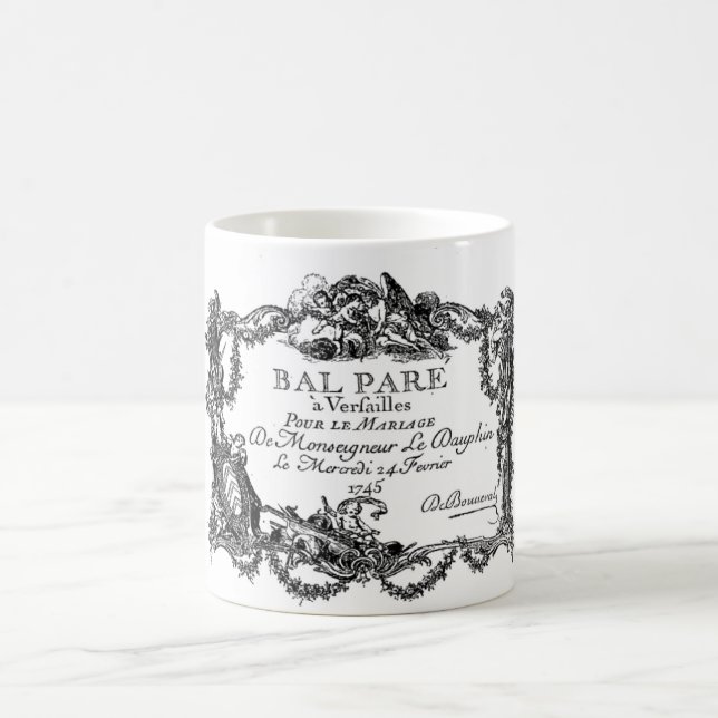 Versailles – Billet d'entrée du mariage – 1745 Kaffemugg (Center)