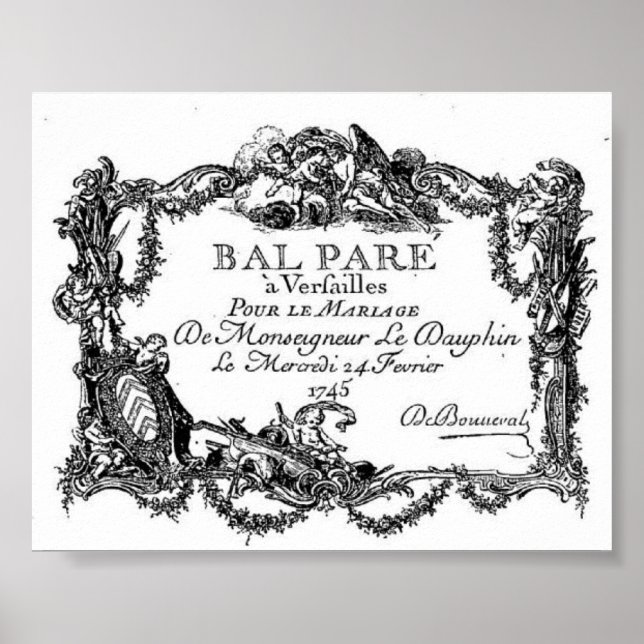 Versailles - Billet d'entrée du mariage - 1 745 Poster (Framsidan)