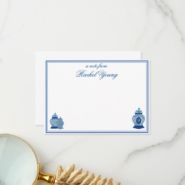 Versailles Chinoiserie Ginger Burk Monogram Z Tack Kort (Fram/Back In Situ)