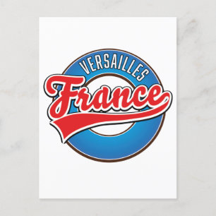 Versailles Frankrike logotyp Inbjudan Vykort