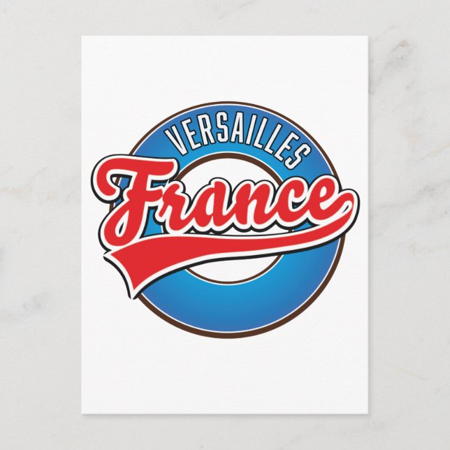 Versailles Frankrike logotyp Inbjudan Vykort (Framsida)