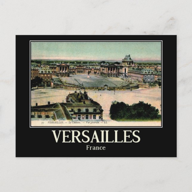 Versailles, Frankrike, Vintage Vykort (Framsida)