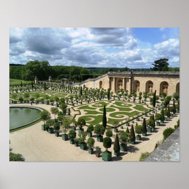 Versailles Gardens Orangerie Frankrike Palace Post Poster (Framsidan)